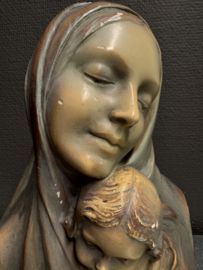 Heiligenbeeld (buste) Maria met kind