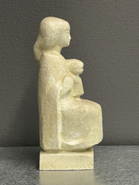 Heiligenbeeld Maria met kind, beton, 25 cm, (5)