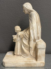 Maria, Communie beeldje,  21 cm, gerestaureerd, 1920 (7)