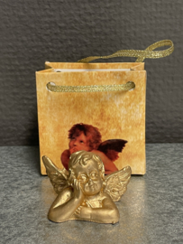 Engel in cadeau tasje 3 x 5 cm, resin (10)