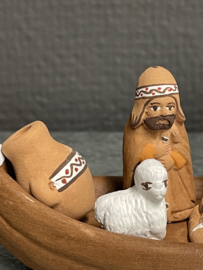Kerstgroep, Peru, terracotta, 16 cm (9)