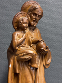 Beeld Sint-Jozef met Kind Jezus – Atelier A. Dolfen, Gips, ca. midden 20e eeuw