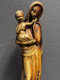 Heiligenbeeld Maria met Kind Jezus – Gips, ca. midden 20e eeuw