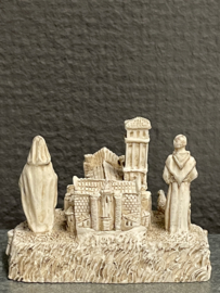 Basiliek van Assisi met Franciscus en Clara, resin,  5x6 cm (10)