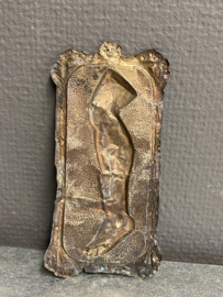 Ex voto, been, 14 x 7 cm, zilver, eind 1800