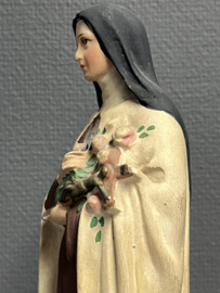 Heiligenbeeld Theresia van Lisieux, 32 cm, gips, 1930, beschadigt (4)