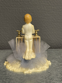 Communicant, taart versiering jaren 30, 10 cm, celluloid (8)