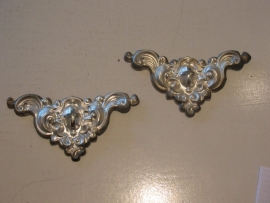 Ex voto ornament  zilver, 14 x 8 cm  2 stuks