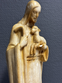 Christus de Goede Herder – gipsen communiebeeld, ca. 1950