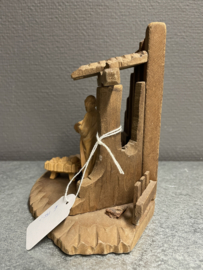 Kerststal, Linde hout, 20x11x15 cm (11)