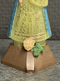 Heiligenbeeld Maria OLV van Scherpenheuvel 9 cm, kunststof, glow in the dark jaren 50. (7)