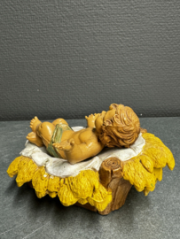 Kribbe kind, Italië, rubber,  10x14 CM