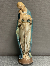 Heiligenbeeld Maria met kind, L.D.V. 30 cm, gips (1)