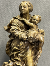 Heiligenbeeld Maria met kind, 31 cm, gips, 1950 (5)