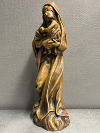 Heiligenbeeld Maria met kind, was, 38 cm (2)
