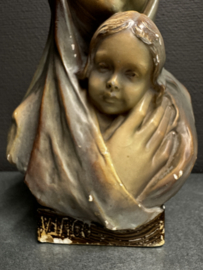 Heiligenbeeld (buste) Maria met kind