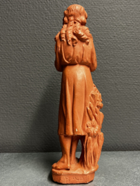 Heiligenbeeld Maria Goretti, beton, terracotta beschilderd, 26 cm, 1900 (10)