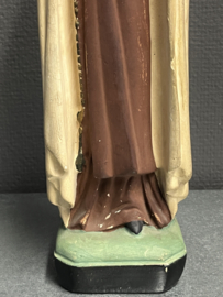 Heiligenbeeld Theresia van Lisieux, 32 cm, gips, 1930, beschadigt (4)
