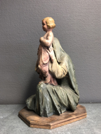 Heiligenbeeld Maria met kind, terracotta, 1900, 29 cm (5)