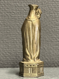 Heiligenbeeld Maria met kind (vuistbeeldje), koper 10 cm hoog (3)