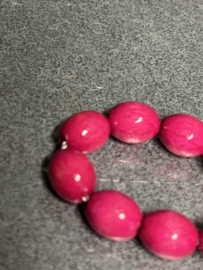 Rozenkrans tientje, roze houten kralen