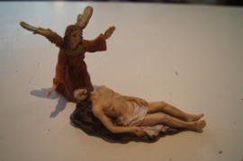 Graflegging Jezus, 2 delen, ca. 9 cm, resin (8)