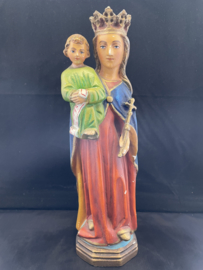 Maria met kind, gerestaureerd, gips,  26 cm (5)