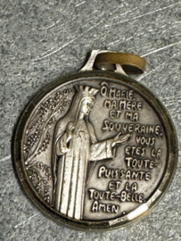 Devotiemedaille Maria heilig hart, zilver, 2.5 CM