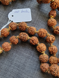 Rudraksha Mala, meditatie kralen, 108 kralen, 90 cm lang