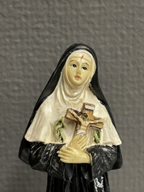 Heiligenbeeld Rita van Cascia in de rozen, resin, 14 cm (10)