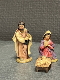 Kerstgroep 5 figuren, resin, 5 cm (9)