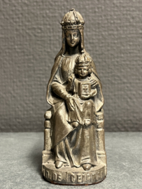 Heiligenbeeld Maria O.L.V de Ceignac, metaal , 11cm (3)