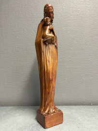 Heiligenbeeld Maria met kind, gebroeders van Paridon, 31cm. (5)