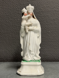 Heiligenbeeld Maria met kind, biscuit porselein, 15cm, eind 1800 (3)