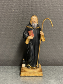 Beeld Heilige Benedictus van Nurcia, resin 13 cm (4)