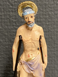 Heiligenbeeld Lazarus, resin, 10 cm (4)