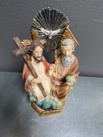 Beeld Heilige Drie-eenheid, Vader, Zoon en de Heilige Geest, 21 cm, resin (0)