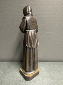 Heiligenbeeld Franciscus van Paola, resin, 29 cm, (5)