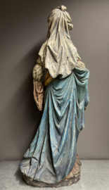 Heiligenbeeld Elisabeth van Thuringen / Hongarije 78 cm, houtsnijwerk Tirol (r)