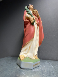 Beeld Heilige Dorothea van Cesarea, gips, 45 cm (7)