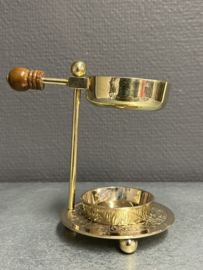 Wierookbrander in hoogte verstelbaar, 11.5 cm hoog, messing (5)