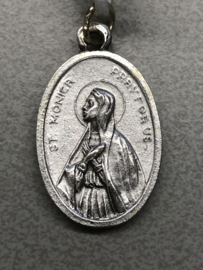 Devotiemedaille Augustinus en Monica, 2 cm