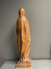 Heiligenbeeld Maria, Duits houtsnijwerk, 53 cm, jaren 30 (10)