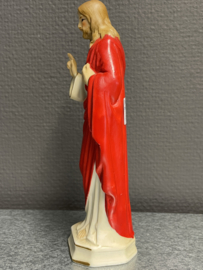 Jezus Heilig Hart beeldje porselein jaren 50 , 18 cm (10)