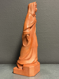 Heiligenbeeld Maria Visitatie, Terracotta, 1967, 28 cm,  (5)