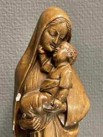 Maria met kind, gips, basalt voet, 33 cm (1) (beschadigd)