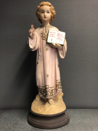 Heiligenbeeld kindje Jezus, gips 53 cm, antiek (3)