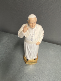 Beeld Paus Franciscus, 20 cm hoog, resin,(3)