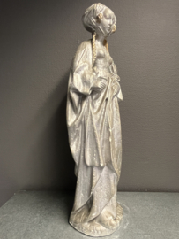 Heiligenbeeld Maria Magdalena met zalfpot, 57 cm, gips, 1930  (10)