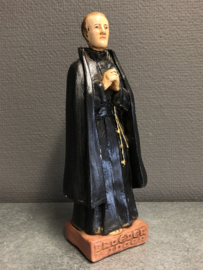 Heiligenbeeld Isidoor de Loor, Broeder Isidoor, 23 cm. Gips (3)